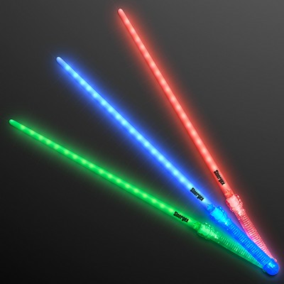 Flashing Assorted Play Light Up Sabers with 30 LEDs - PRINTED
