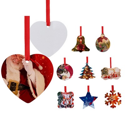 Aluminum Full-color Sublimation Two-side Christmas Ornament