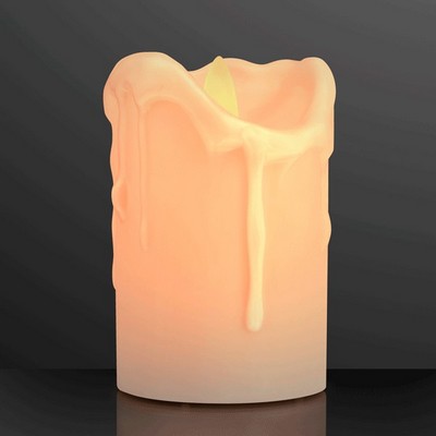Windproof LED Pillar Candle with Moving Flame - BLANK