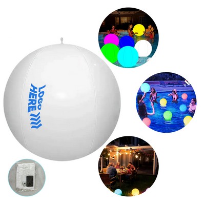 16" Inflatable LED Light-Up Beach Ball