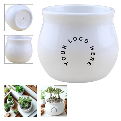 Round Ceramic Succulent Planter