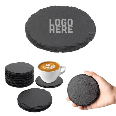 Custom Round Slate Coasters