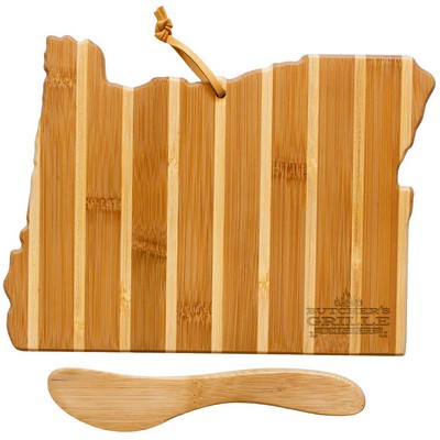 Oregon Charcuterie Board with Spreader Knife Gift Set
