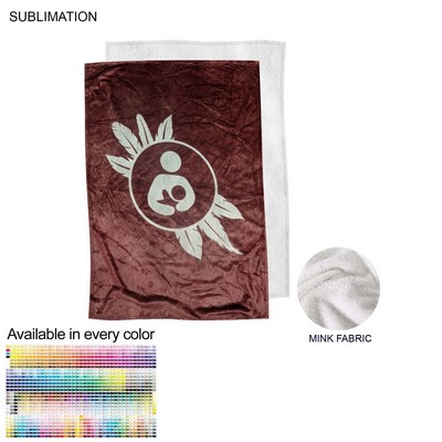 Plush and Cozy Mink Flannel Fleece Baby Blanket, 30x40, Sublimated Edge to Edge 1 side