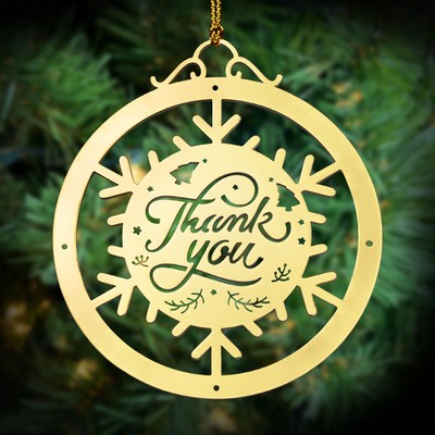 4" Custom Laser Cut Gold Ornaments (2mm)