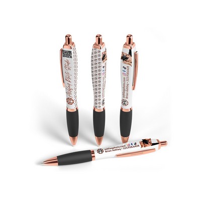 Squared Basset II Satin Soft Touch Gel Performance Pen™ (Rose Gold) (Recycled)
