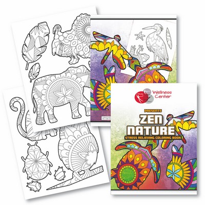 Zen Nature Stress Relieving Coloring Book