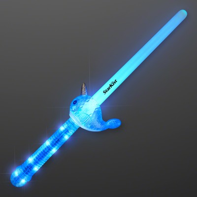 Light Up Narwhal Mini Saber Sword - PRINTED