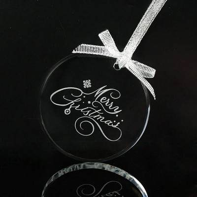 Clear Glass Circle Ornament