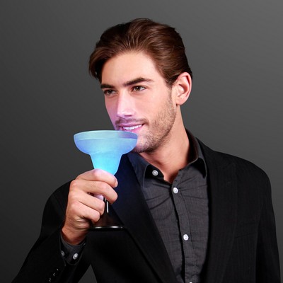 LED Margarita Glass with Classy Black Base - BLANK