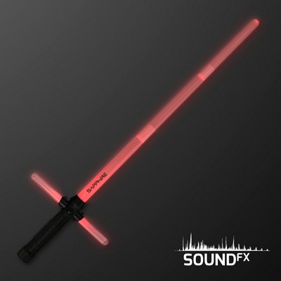 LED Red Cross Saber with Sound, Expandable - PRINTED