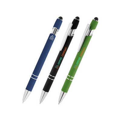 Recycle Arden Soft Touch Stylus Pen - Full Color Imprint