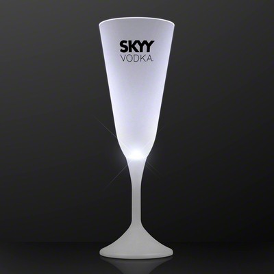 Still White Light Champagne Glass - PRINTED