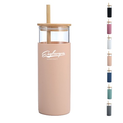 20Oz Glass Tumbler with Silicone Sleeve