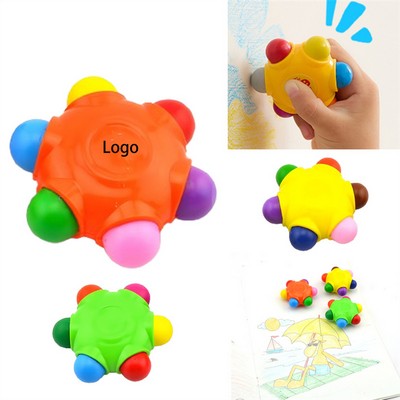 6-Color Round Crayon
