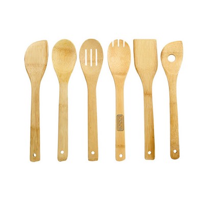 6pcs Bamboo Kitchen Utensils