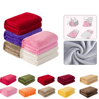 European Style Solid Color Flannel Blanket