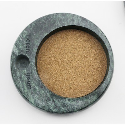 Green Marble Sommelier's Wine Bottle Coaster