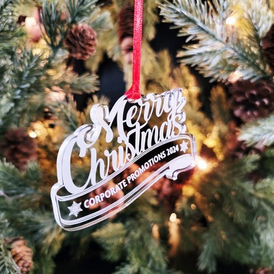 Custom Engraved Acrylic Merry Christmas Ornament