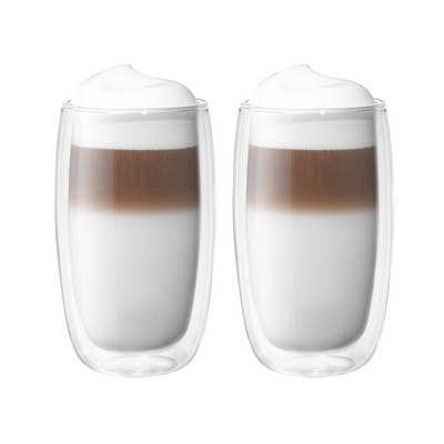 JA Henckels Sorrento 2-Piece Double-Wall Glass Latte Cup Set