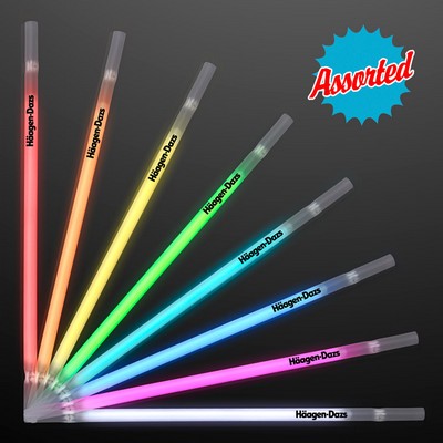 Glow Straw ASSORTED COLOR Party Packs - PRINTED