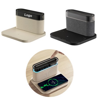 Wireless Phone Charging Clock Bluetooth Speaker