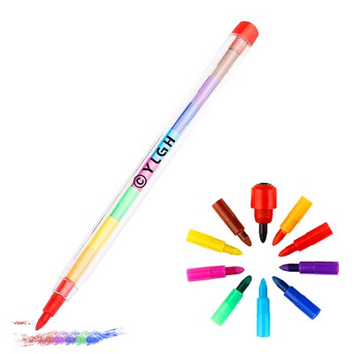 Colorful Stackable Crayon Pen