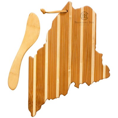 Maine Charcuterie Board with Spreader Knife Gift Set