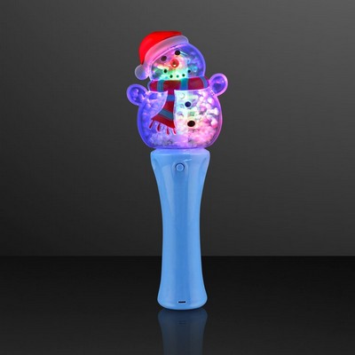 Cute Snowman Light Toy, Deluxe Spin Wand - BLANK