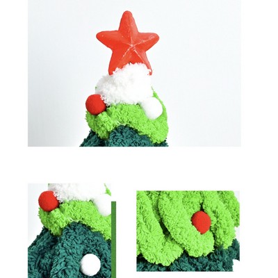 Plush Chunky Yarn Mini Christmas Tree Handmade Desktop Decoration Christmas Gift