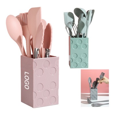 Silicone Utensil Set with Holder