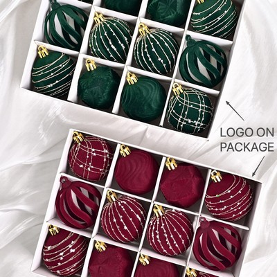 Velvet Sequin Hollow Christmas Ornament