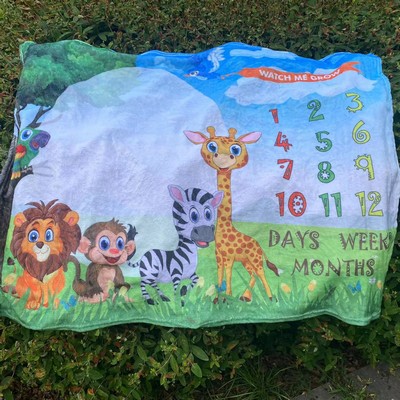 Flannel Baby Milestone Blanket