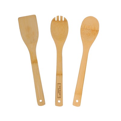 Eco Chef Bamboo Utensil Trio (Engraved Imprint)