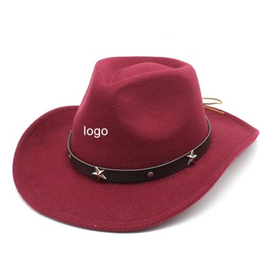 Premium Wool Felt Cowboy Hat