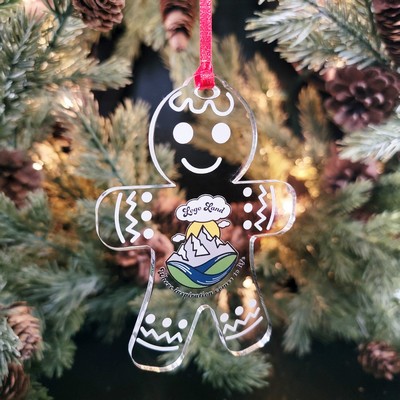 Custom Printed Acrylic Gingerbread Man Ornament