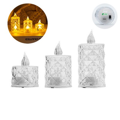 3PCS Battery Powered Flameless LED Tea Light Candle