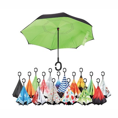 Upside Down Umbrella With C-Shaped Handle