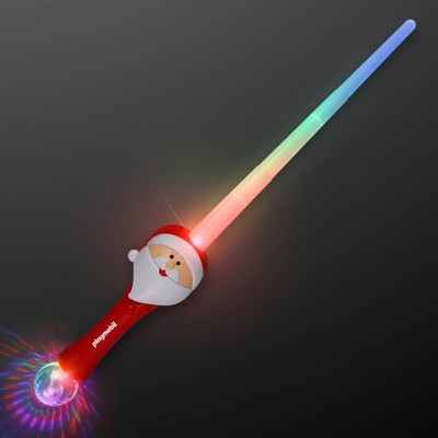 LED Santa Toy Sword Expandable Saber - PRINTED