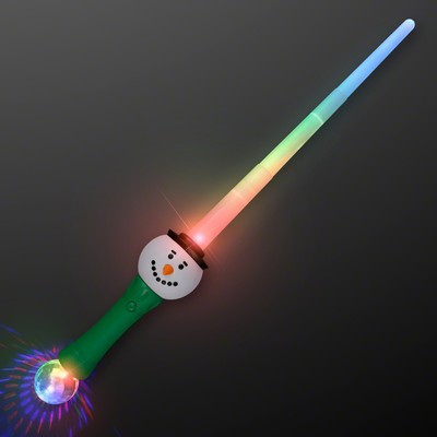LED Snowman Toy Sword Expanding Saber - BLANK