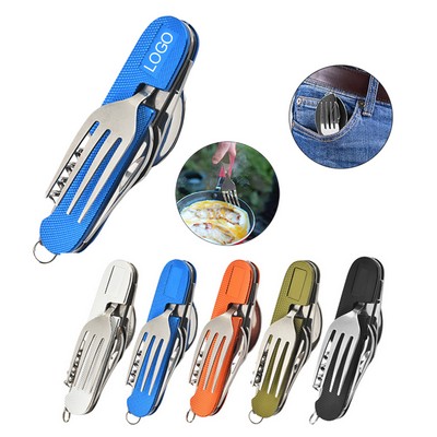 6-in-1 Stainless Camping Cutlery Set