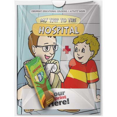 Combo Pack - "My Trip to the Hospital" Coloring Book & 4-Pack of Crayon in a Poly Bag